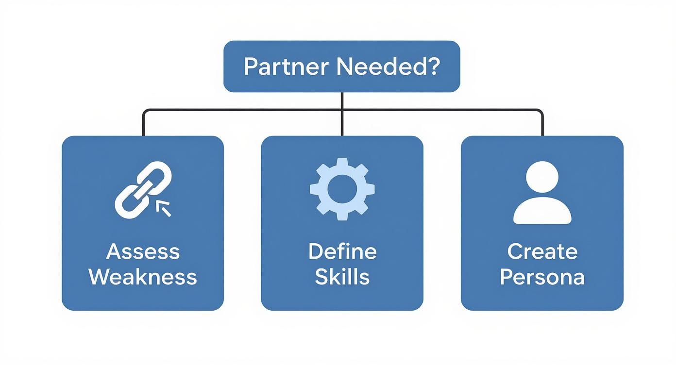 Infographic about how to find business partners