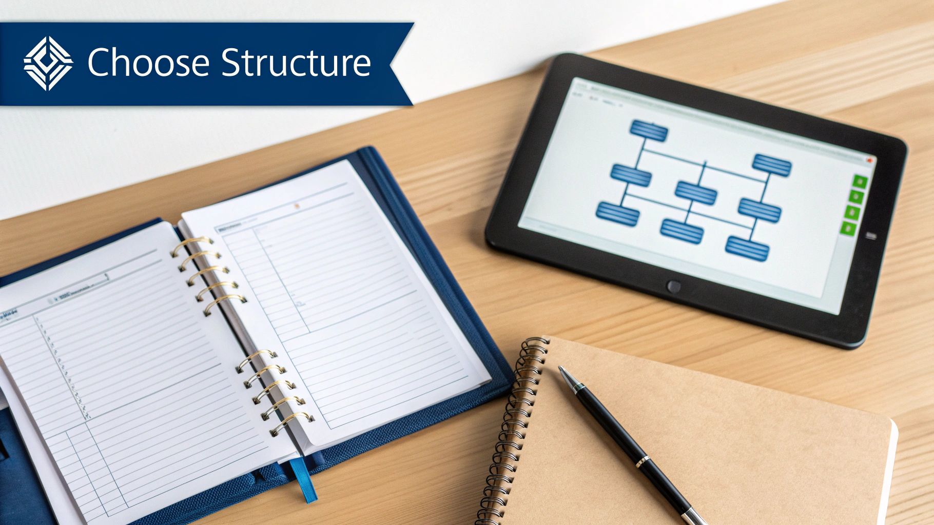 A person working on a laptop with business documents and a cup of coffee nearby.